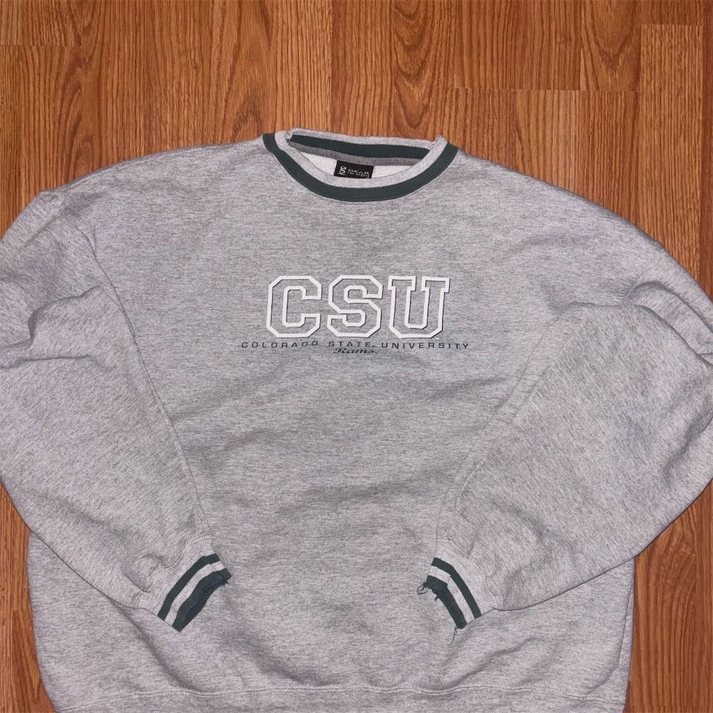 Vintage 90s Colorado State University Crewneck Sweatshirt XL Gray Unisex